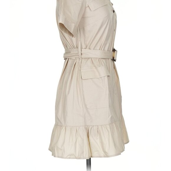 NWT Donna Morgan Shirt Dress with Belt (Sand) Size 0 - Picture 6 of 8